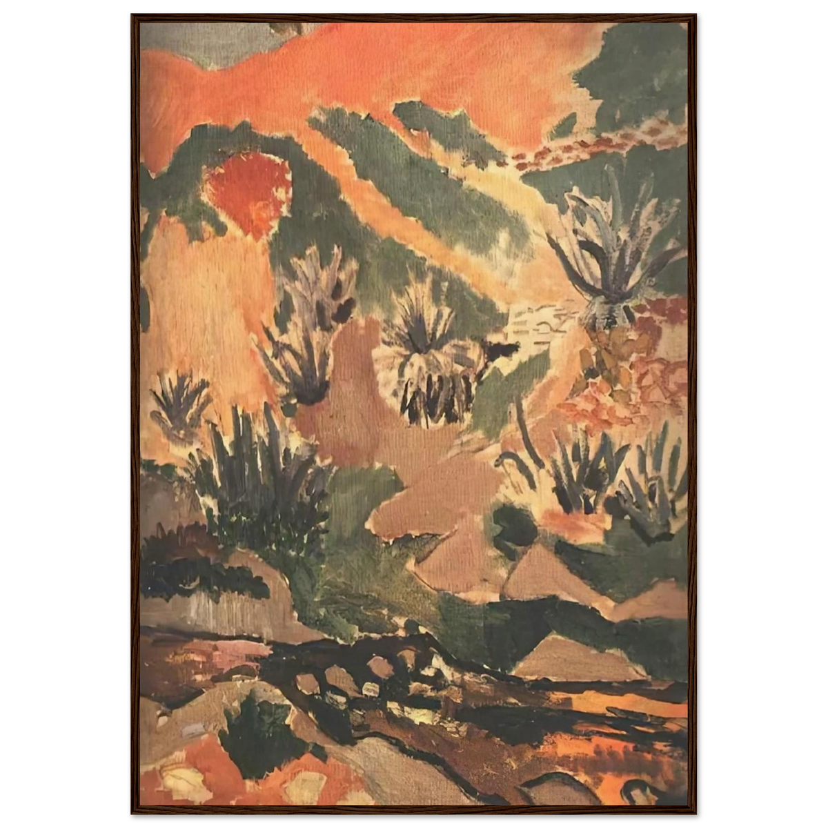 LANDSCAPE WITH BROOK BROOK WITH ALOES 1907 Framed Poster | Henri Matisse Framed Prints Wall Art | Henri Matisse Print
