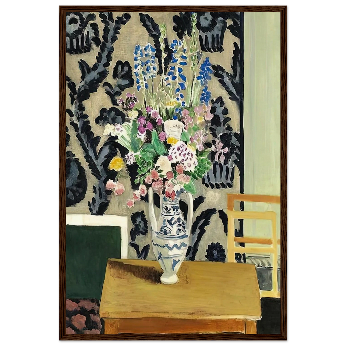 BOUQUET DE FLEURS POUR LE QUATORZE JUILLET 1919 Framed Poster | Henri Matisse Framed Prints Wall Art | Henri Matisse Print