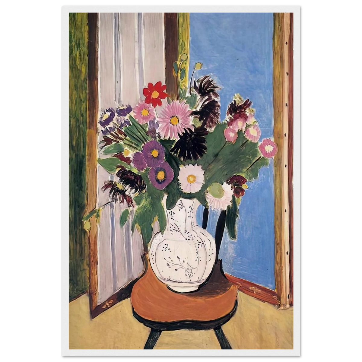 DAISIES 1919 Framed Poster | Henri Matisse Framed Prints Wall Art | Henri Matisse Print