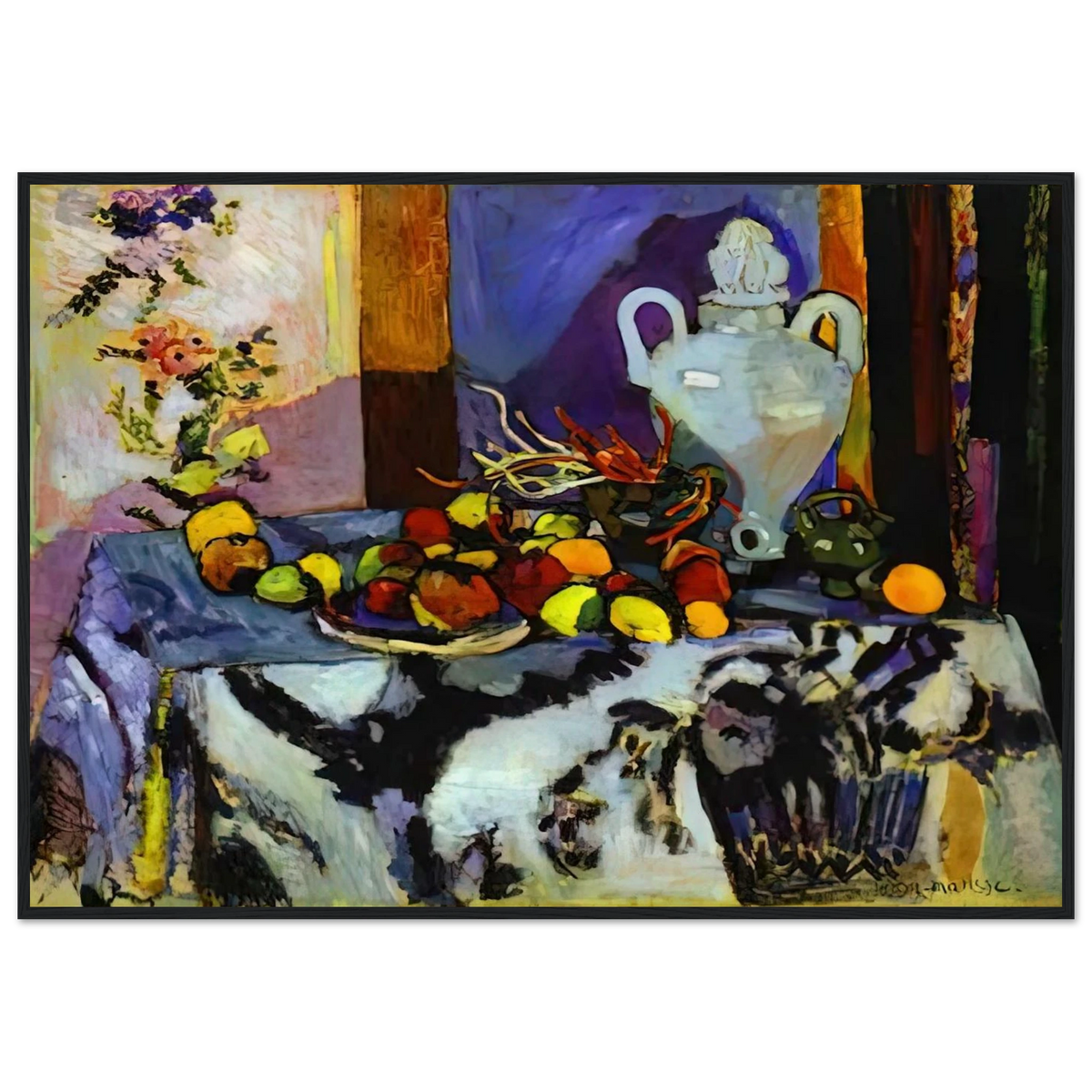 BLUE STILL LIFE Framed Poster | Henri Matisse Framed Prints Wall Art | Henri Matisse Print