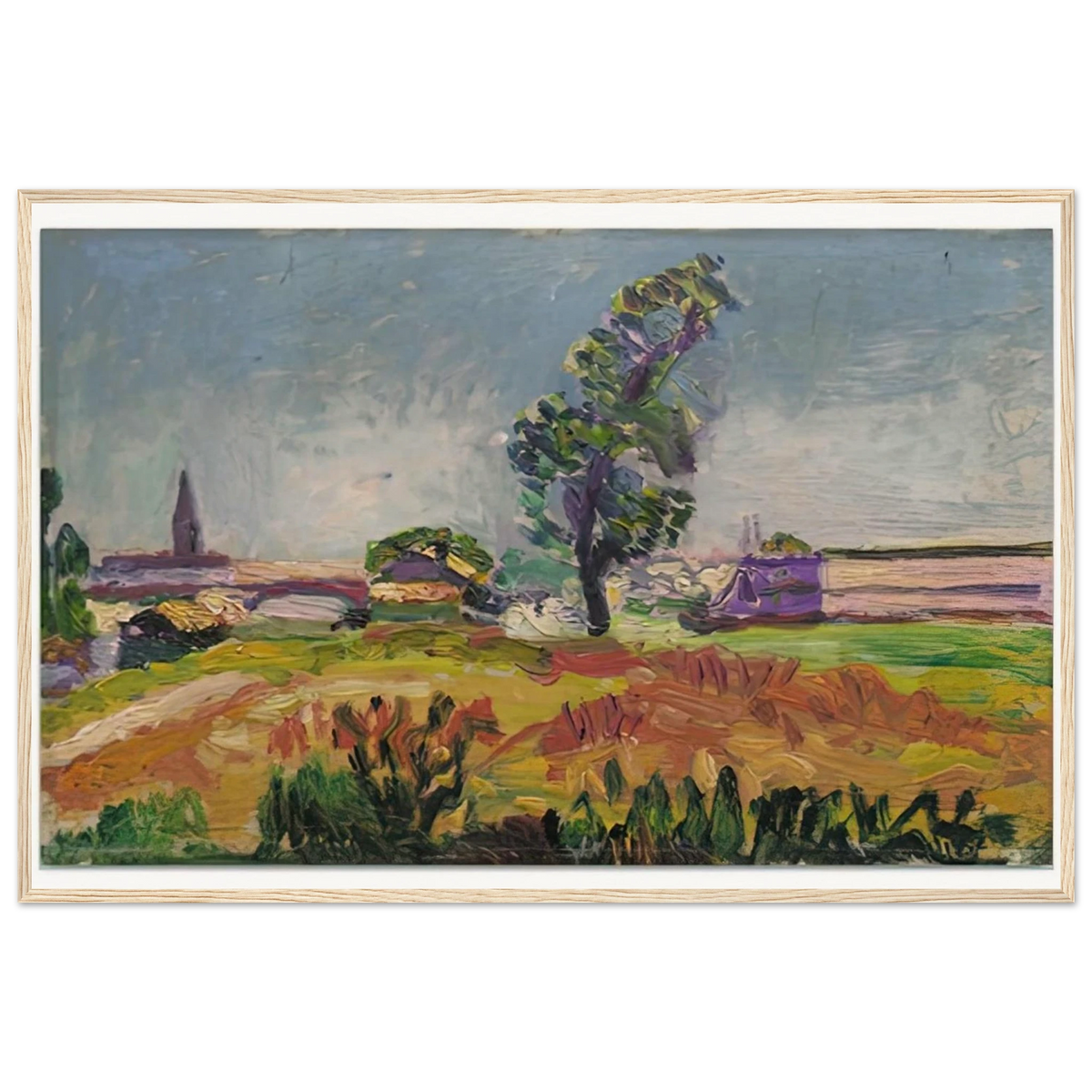 PAYSAGE DES ENVIRONS DE TOULOUSE LE PONT DES DEMOISELLES 1898 Framed Poster | Henri Matisse Framed Prints Wall Art | Henri Matisse Print