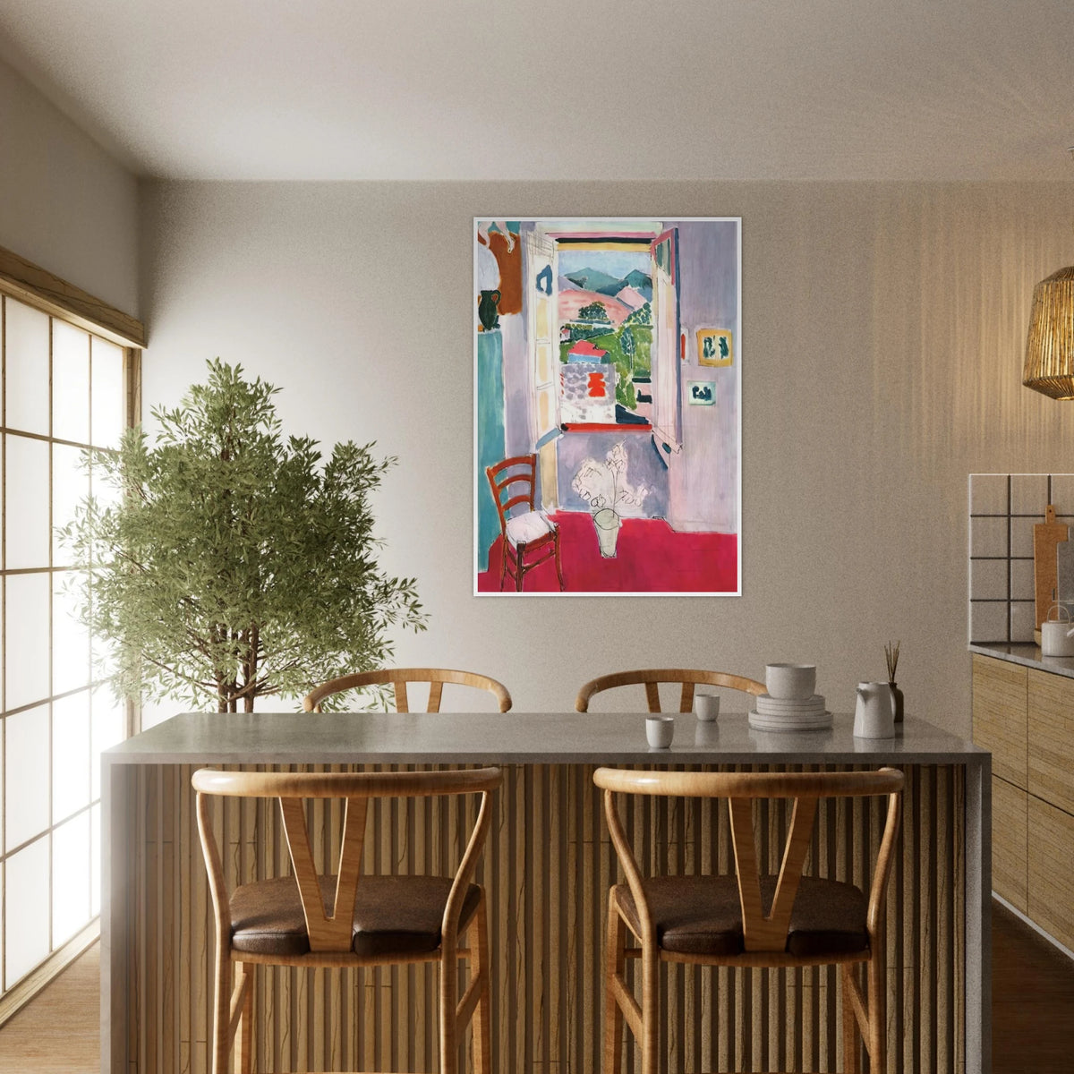 OPEN WINDOW AT COLLIOURE 1910 Framed Poster | Henri Matisse Framed Prints Wall Art | Henri Matisse Print