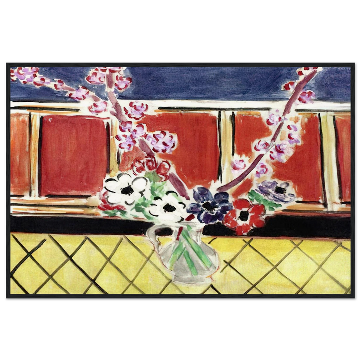 ANEMONES AND PEACH BLOSSOMS 1944 Framed Poster | Henri Matisse Framed Prints Wall Art | Henri Matisse Print