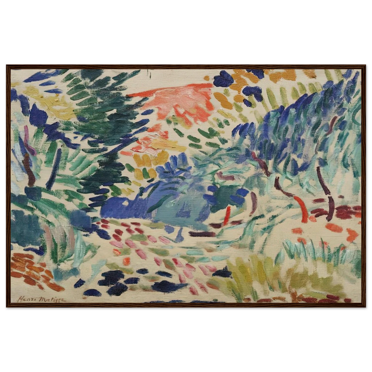 LANDSCAPE AT COLLIOURE 1905 Framed Poster | Henri Matisse Framed Prints Wall Art | Henri Matisse Print