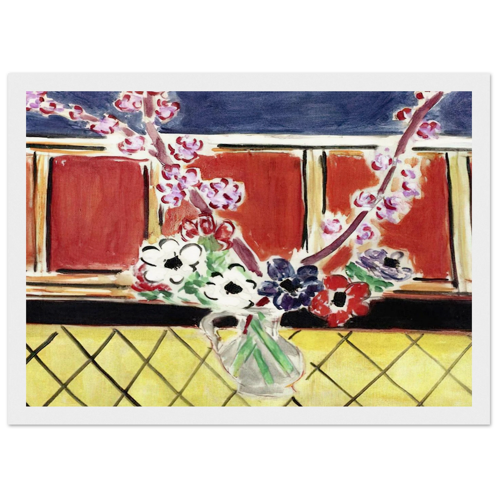 ANEMONES AND PEACH BLOSSOMS 1944 Framed Poster | Henri Matisse Framed Prints Wall Art | Henri Matisse Print