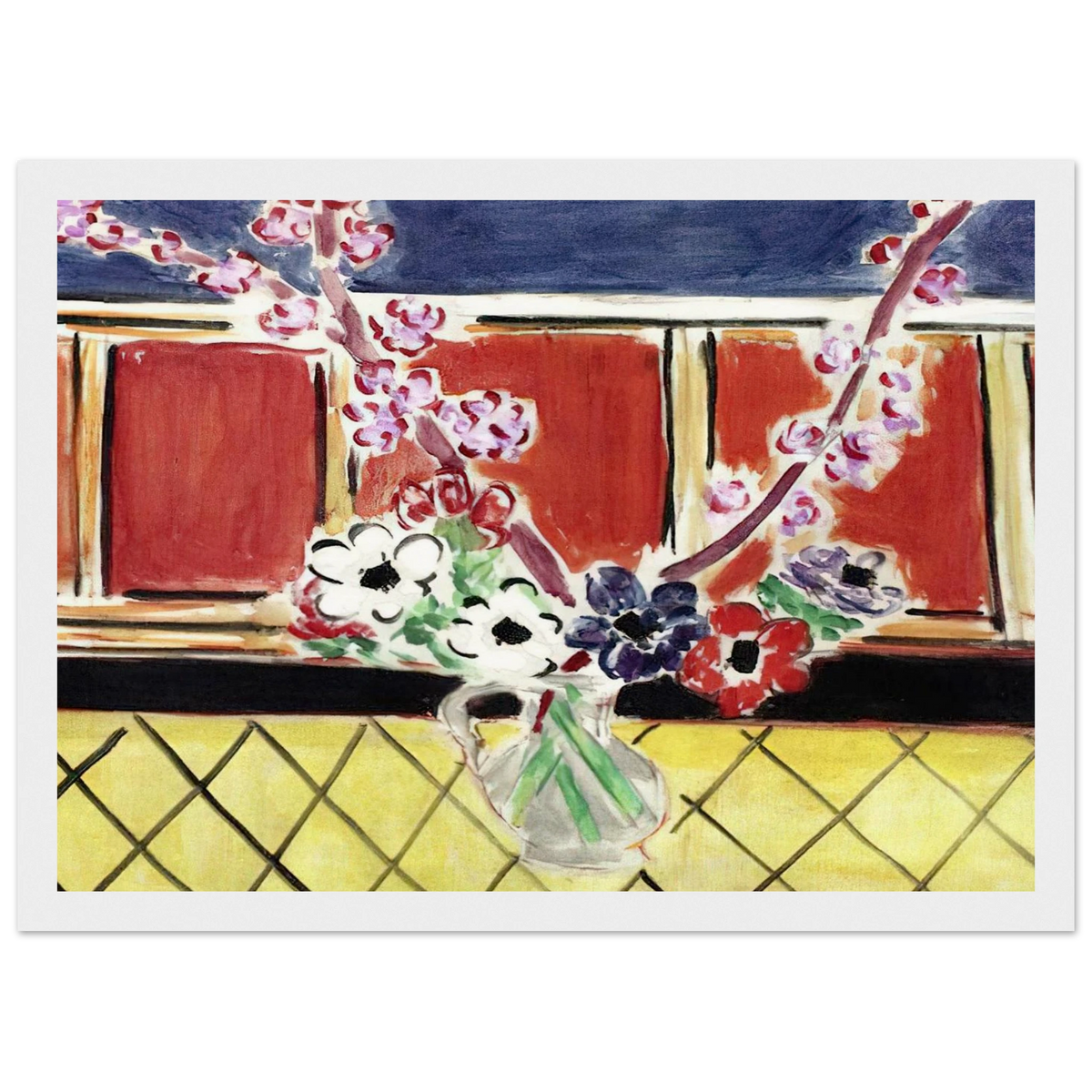 ANEMONES AND PEACH BLOSSOMS 1944 Framed Poster | Henri Matisse Framed Prints Wall Art | Henri Matisse Print