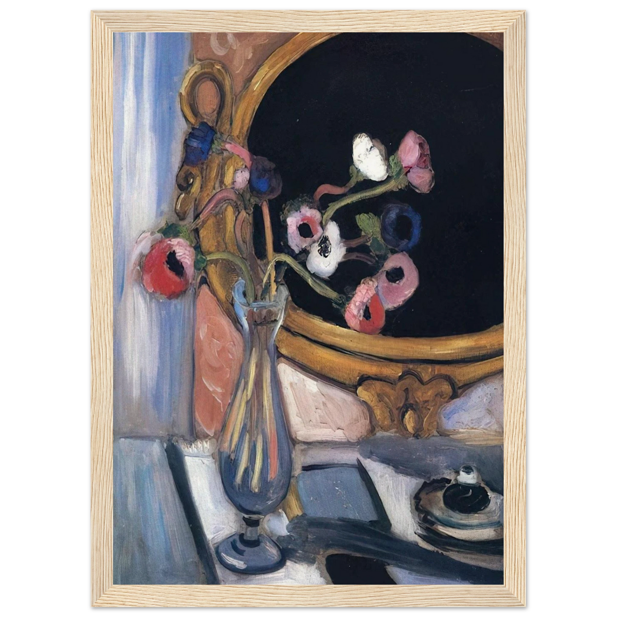 ANEMONE AND MIRROR 1920 Framed Poster | Henri Matisse Framed Prints Wall Art | Henri Matisse Print