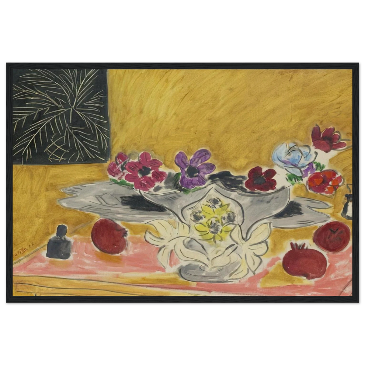 ANEMONES ET GRENADES 1946 Framed Poster | Henri Matisse Framed Prints Wall Art | Henri Matisse Print