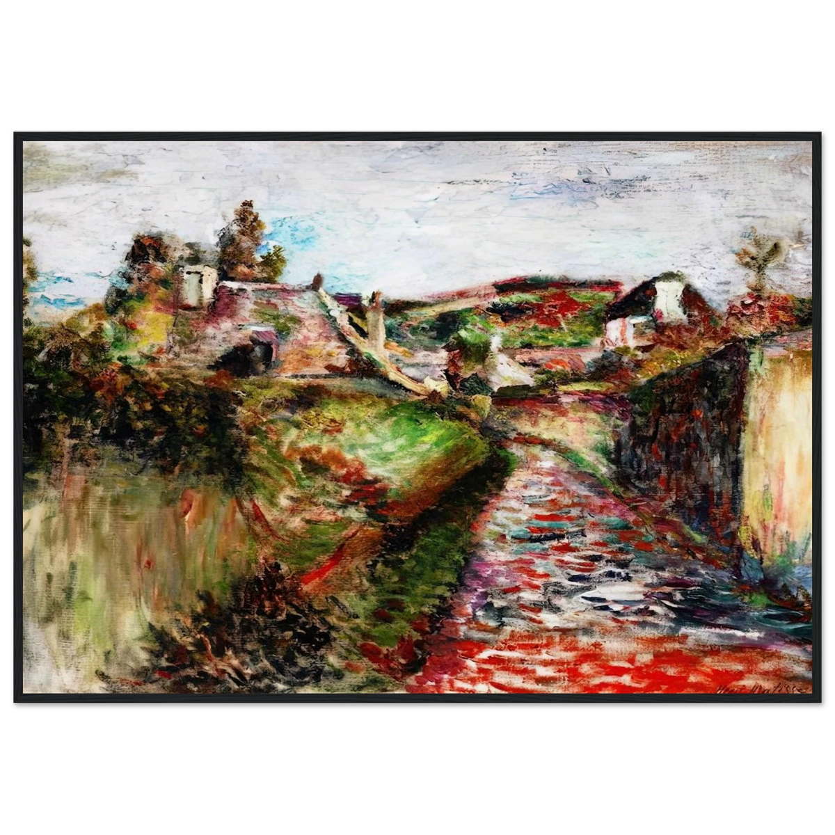 VIEW OF BELLE ILE 1897 Framed Poster | Henri Matisse Framed Prints Wall Art | Henri Matisse Print