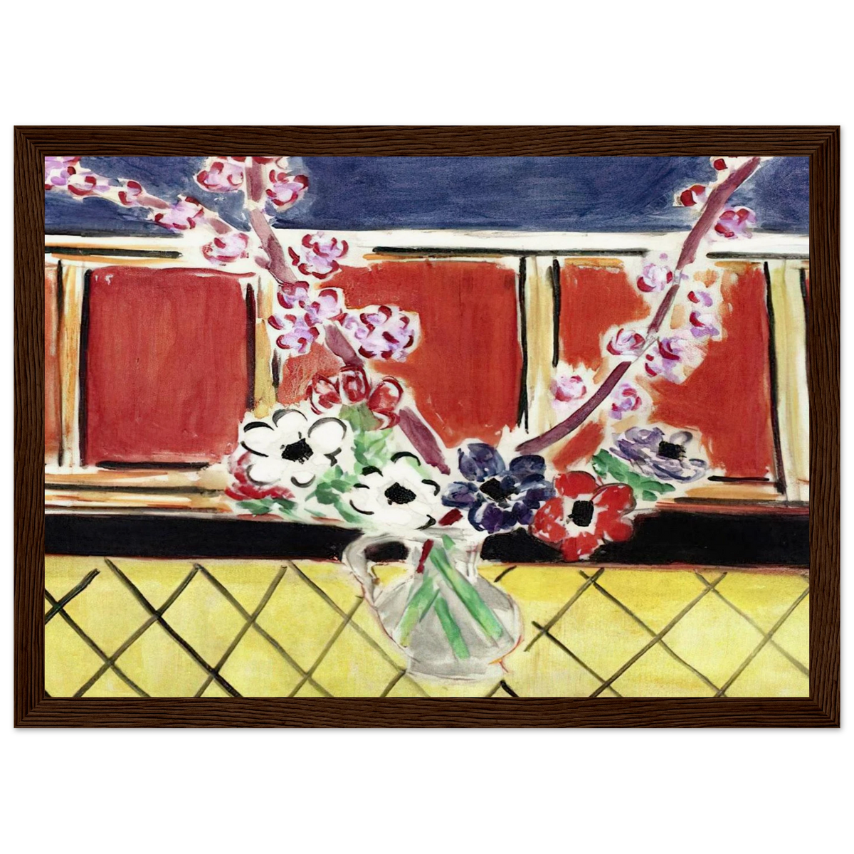 ANEMONES AND PEACH BLOSSOMS 1944 Framed Poster | Henri Matisse Framed Prints Wall Art | Henri Matisse Print
