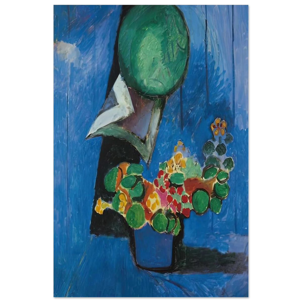 FLOWERS AND CERAMIC PLATE 1913 Poster | Henri Matisse Poster | Henri Matisse Print