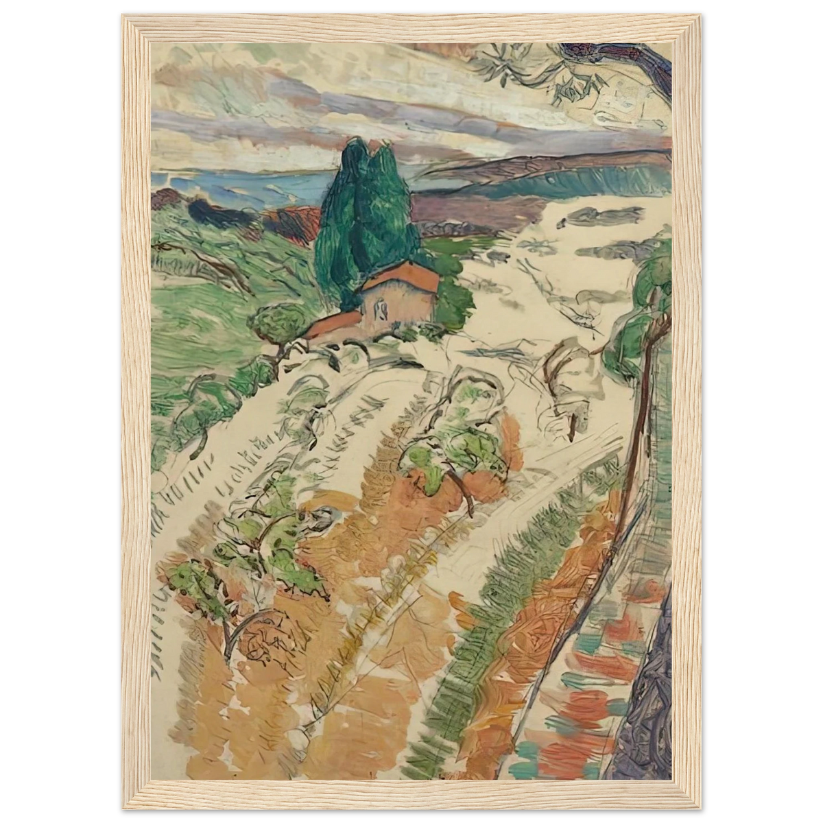 PAYSAGE ST TROPEZ 1904 Framed Poster | Henri Matisse Framed Prints Wall Art | Henri Matisse Print