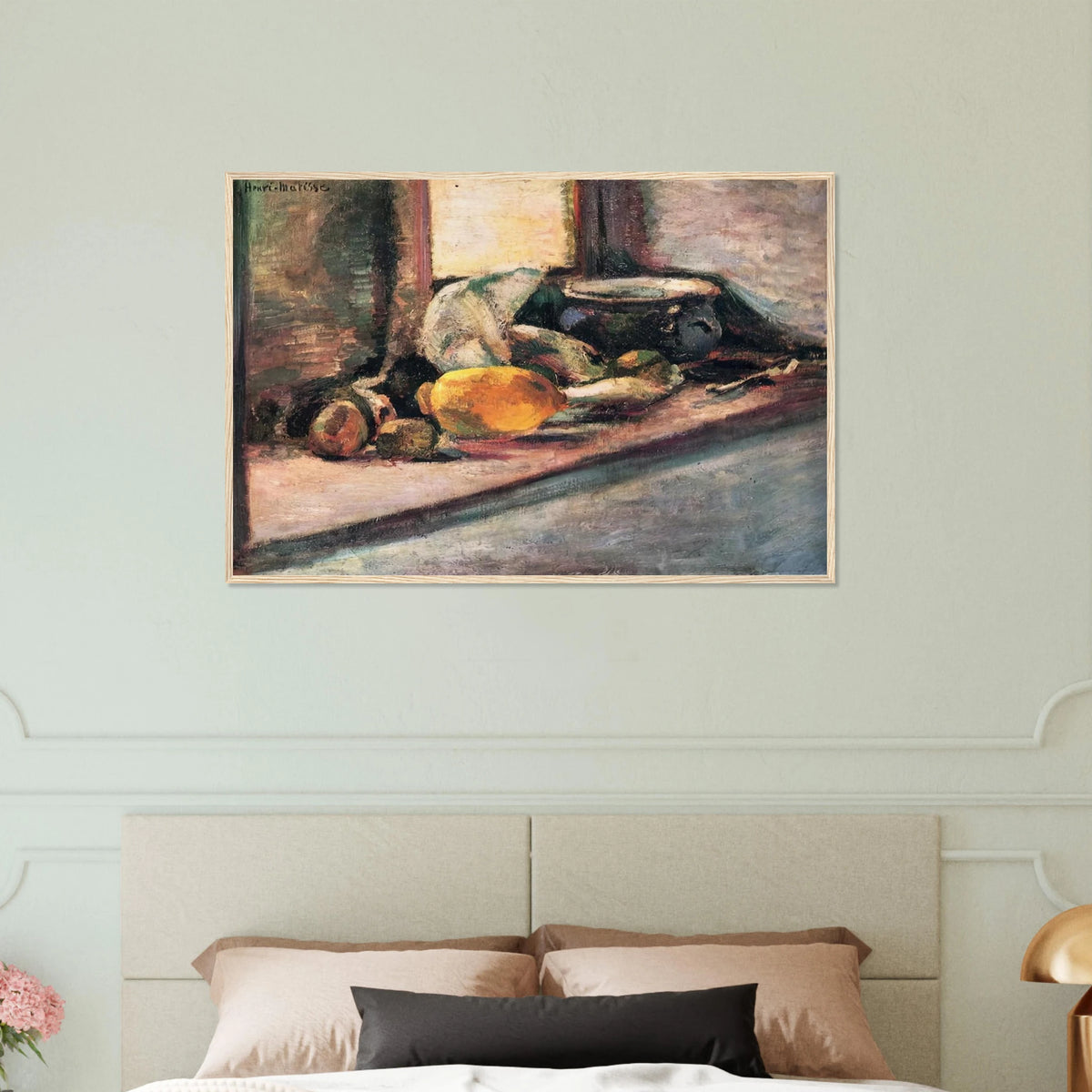 BLUE POT AND LEMON 1897 Framed Poster | Henri Matisse Framed Prints Wall Art | Henri Matisse Print