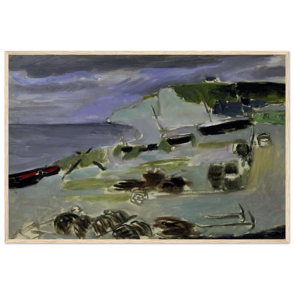 BOATS ON THE BEACH ETRETAT 1920 Framed Poster | Henri Matisse Framed Prints Wall Art | Henri Matisse Print