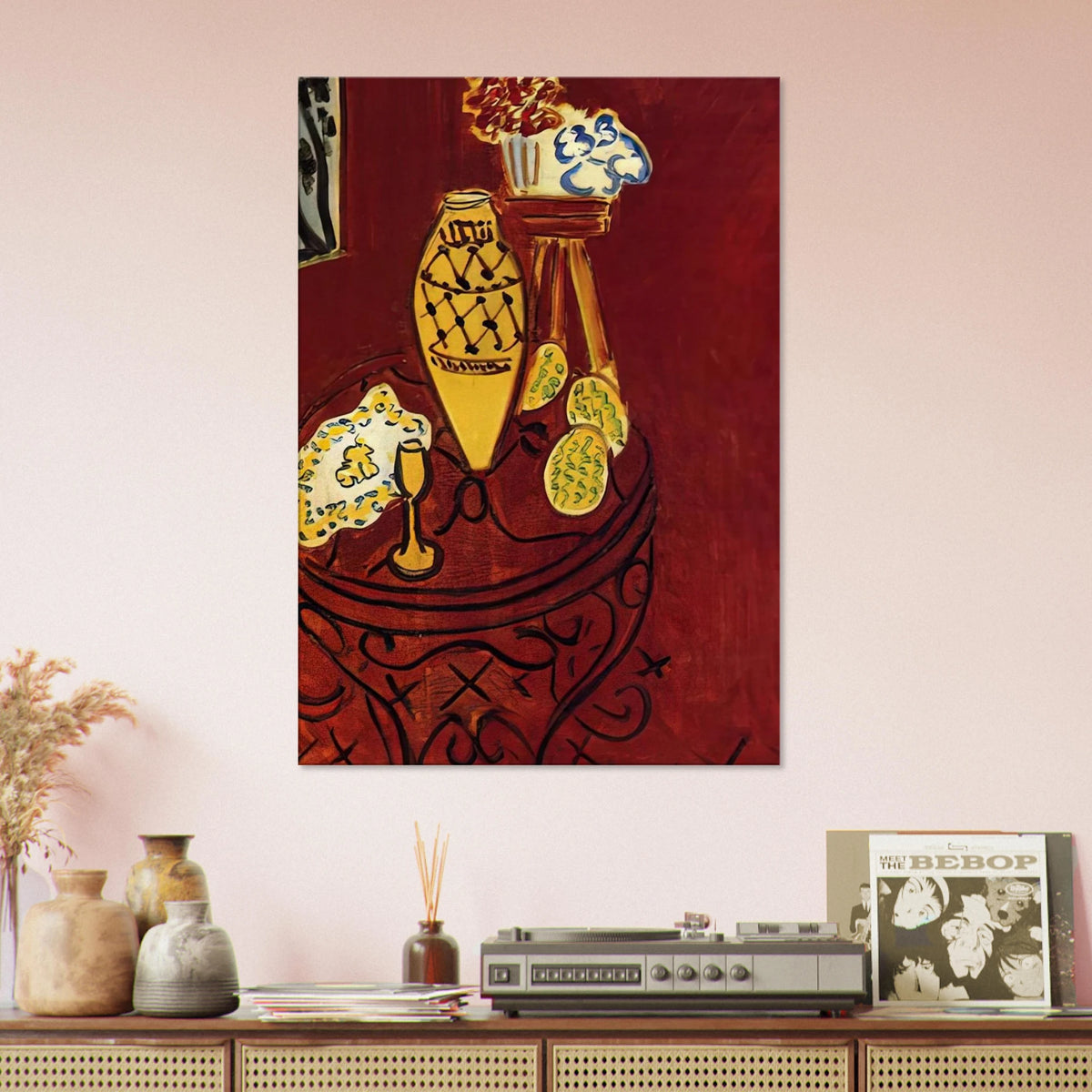 INTERIOR IN VENETIAN RED 1946 Canvas | Henri Matisse Canvas | Henri Matisse Print