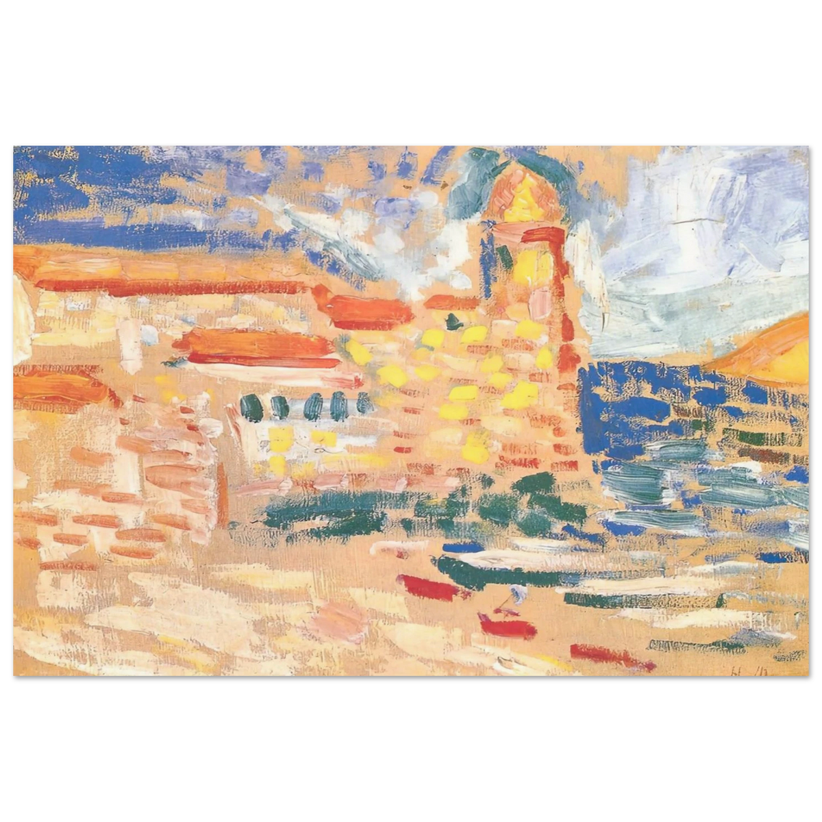 VIEW OF COLLIOURE WITH CHURCH 1905 Poster | Henri Matisse Poster | Henri Matisse Print
