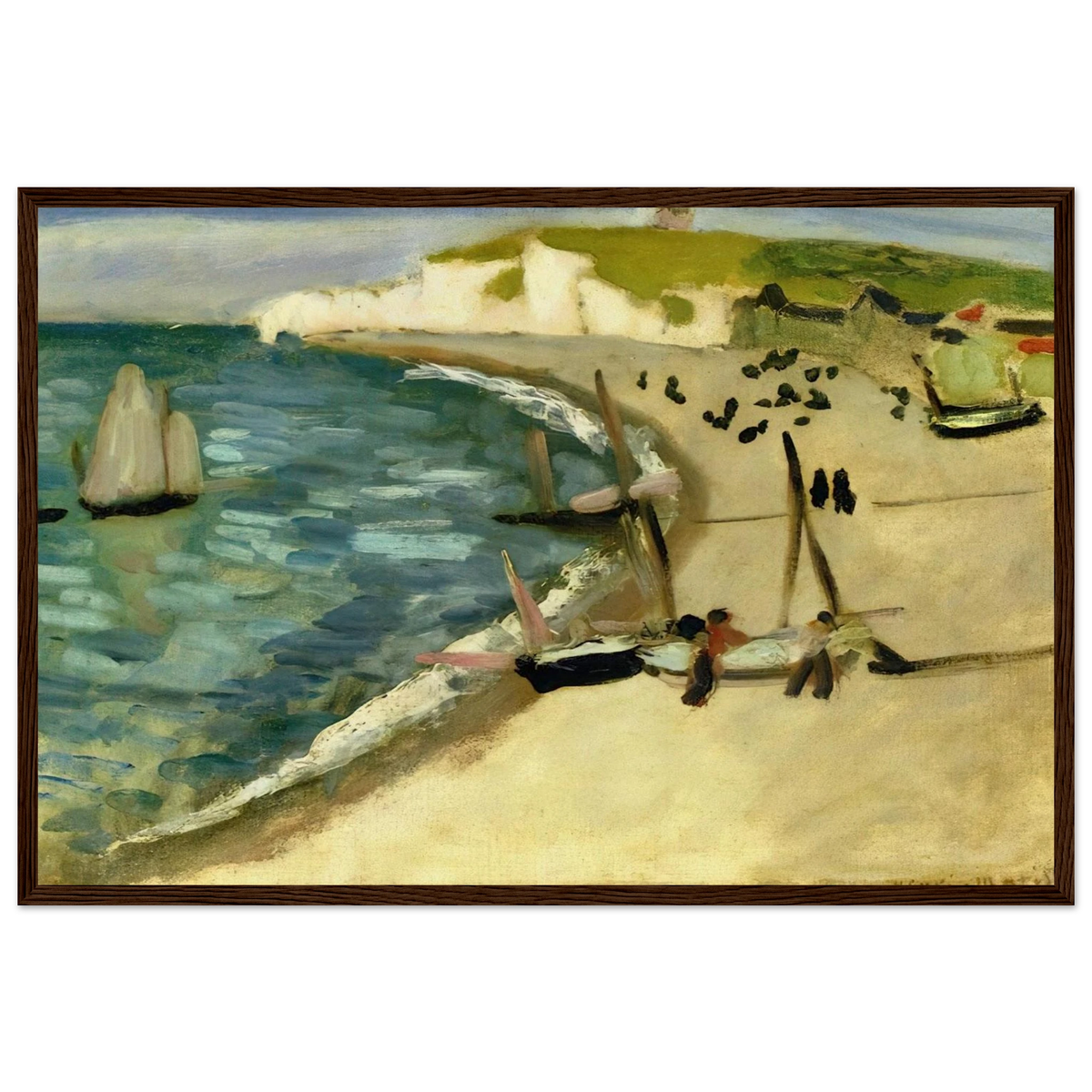 AHT AMONT CLIFFS AT ETRETAT 1920 Framed Poster | Henri Matisse Framed Prints Wall Art | Henri Matisse Print