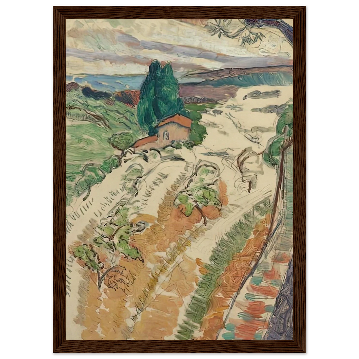 PAYSAGE ST TROPEZ 1904 Framed Poster | Henri Matisse Framed Prints Wall Art | Henri Matisse Print