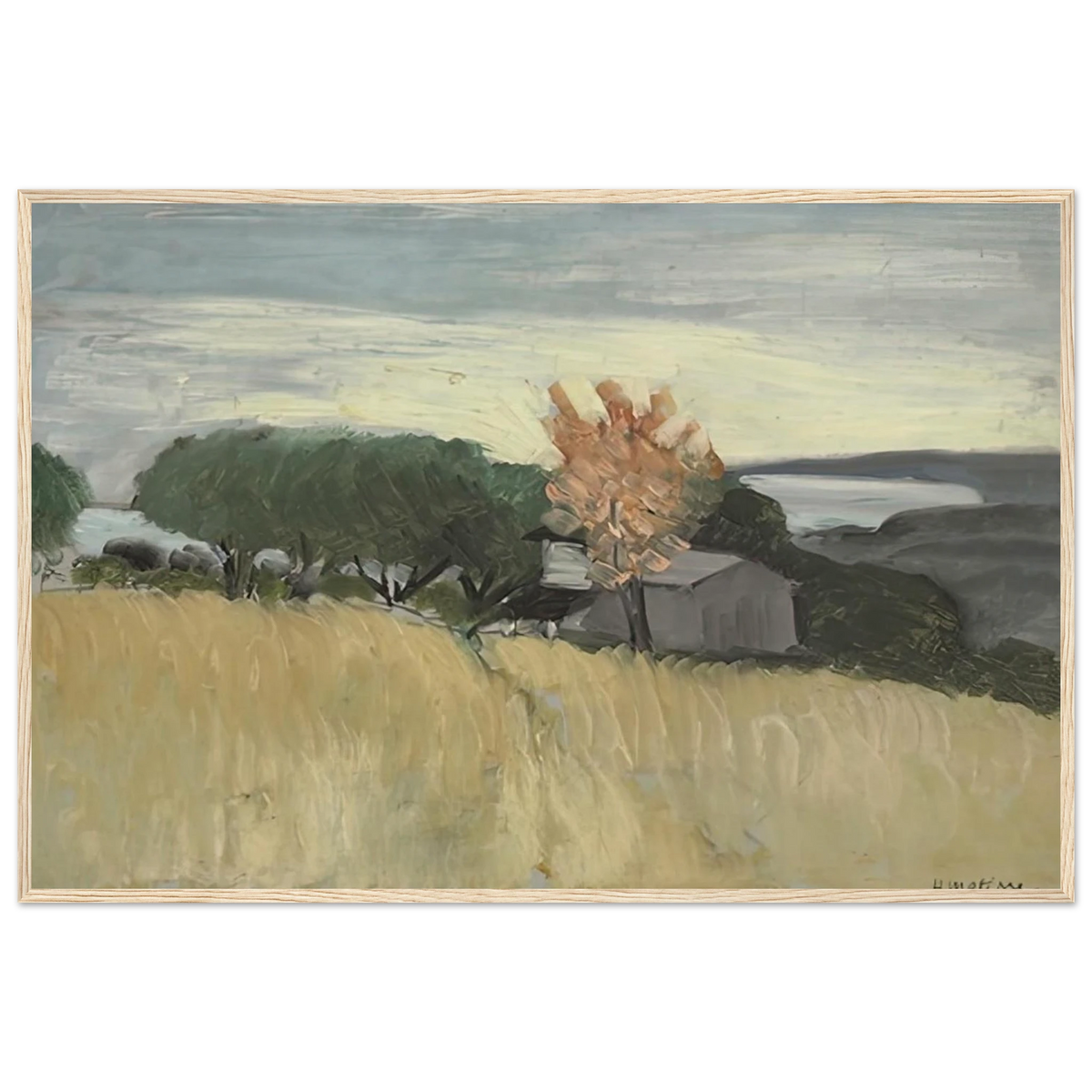CHAMPS DE BLE A CAGNES 1918 Framed Poster | Henri Matisse Framed Prints Wall Art | Henri Matisse Print