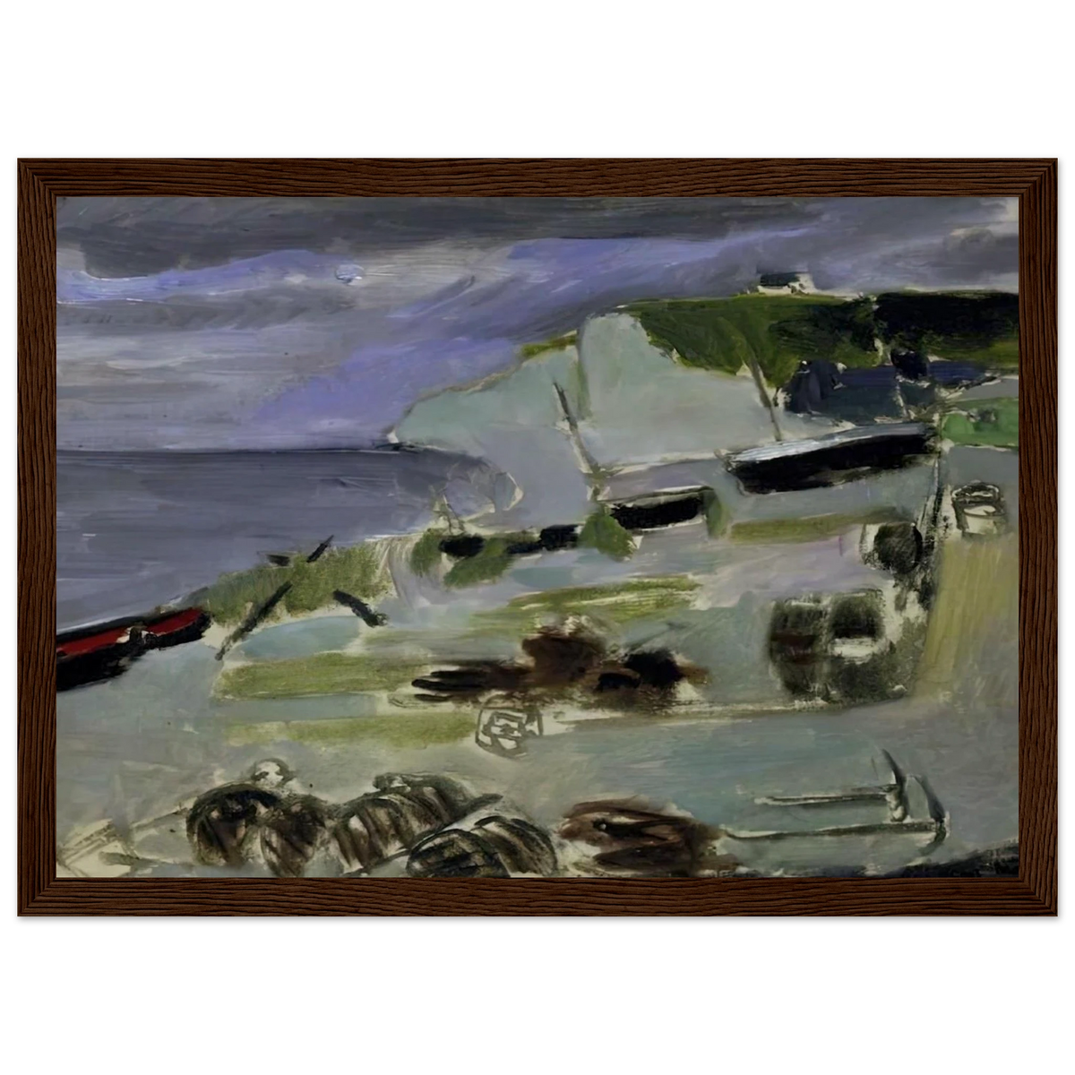 BOATS ON THE BEACH ETRETAT 1920 Framed Poster | Henri Matisse Framed Prints Wall Art | Henri Matisse Print