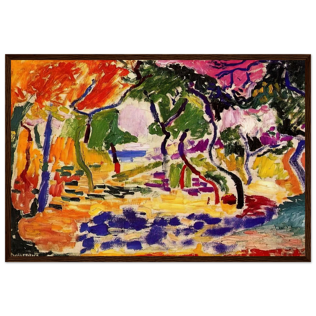 COUNTRYSIDE AT COLLIOURE 1905 Framed Poster | Henri Matisse Framed Prints Wall Art | Henri Matisse Print