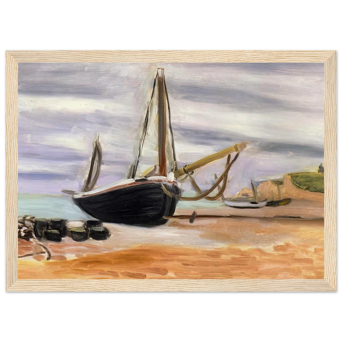 BOATS AT ETRETAT 1920 Framed Poster | Henri Matisse Framed Prints Wall Art | Henri Matisse Print