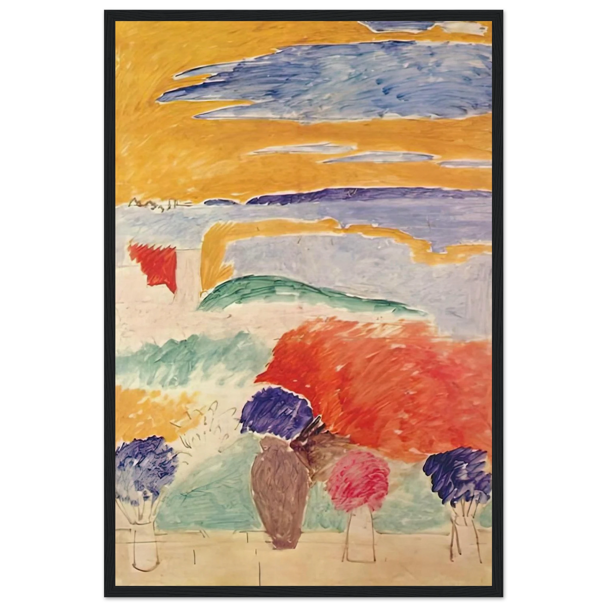 OPEN WINDOW AT TANGIER 1913 Framed Poster | Henri Matisse Framed Prints Wall Art | Henri Matisse Print