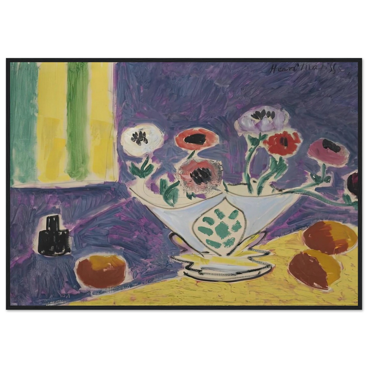 VASE D ANEMONES 1946 Framed Poster | Henri Matisse Framed Prints Wall Art | Henri Matisse Print