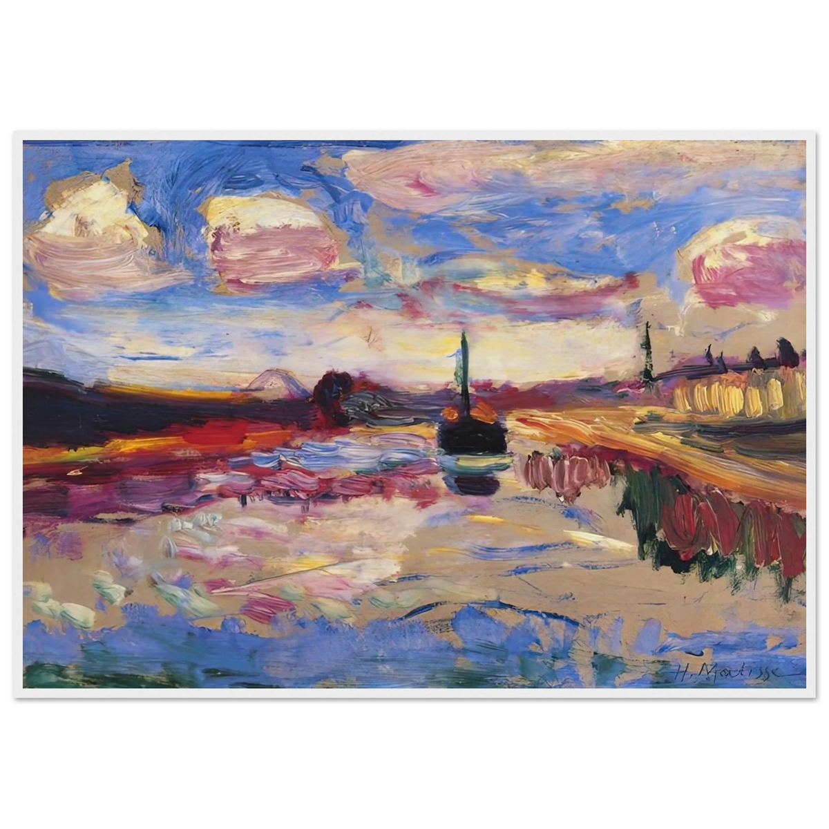 CANAL DU MIDI 1899 Framed Poster | Henri Matisse Framed Prints Wall Art | Henri Matisse Print