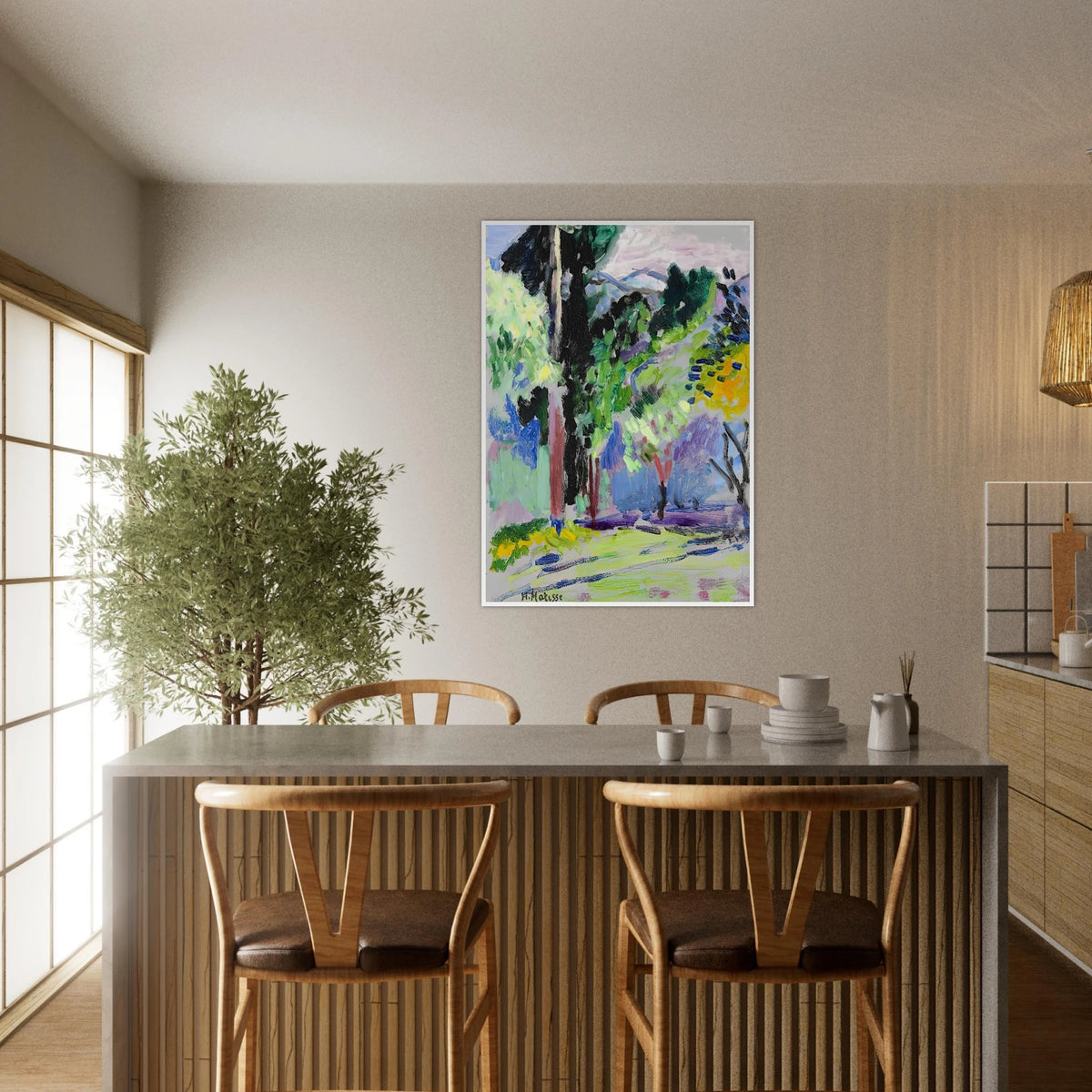 PAYSAGE A COLLIOURE 1905 Framed Poster | Henri Matisse Framed Prints Wall Art | Henri Matisse Print