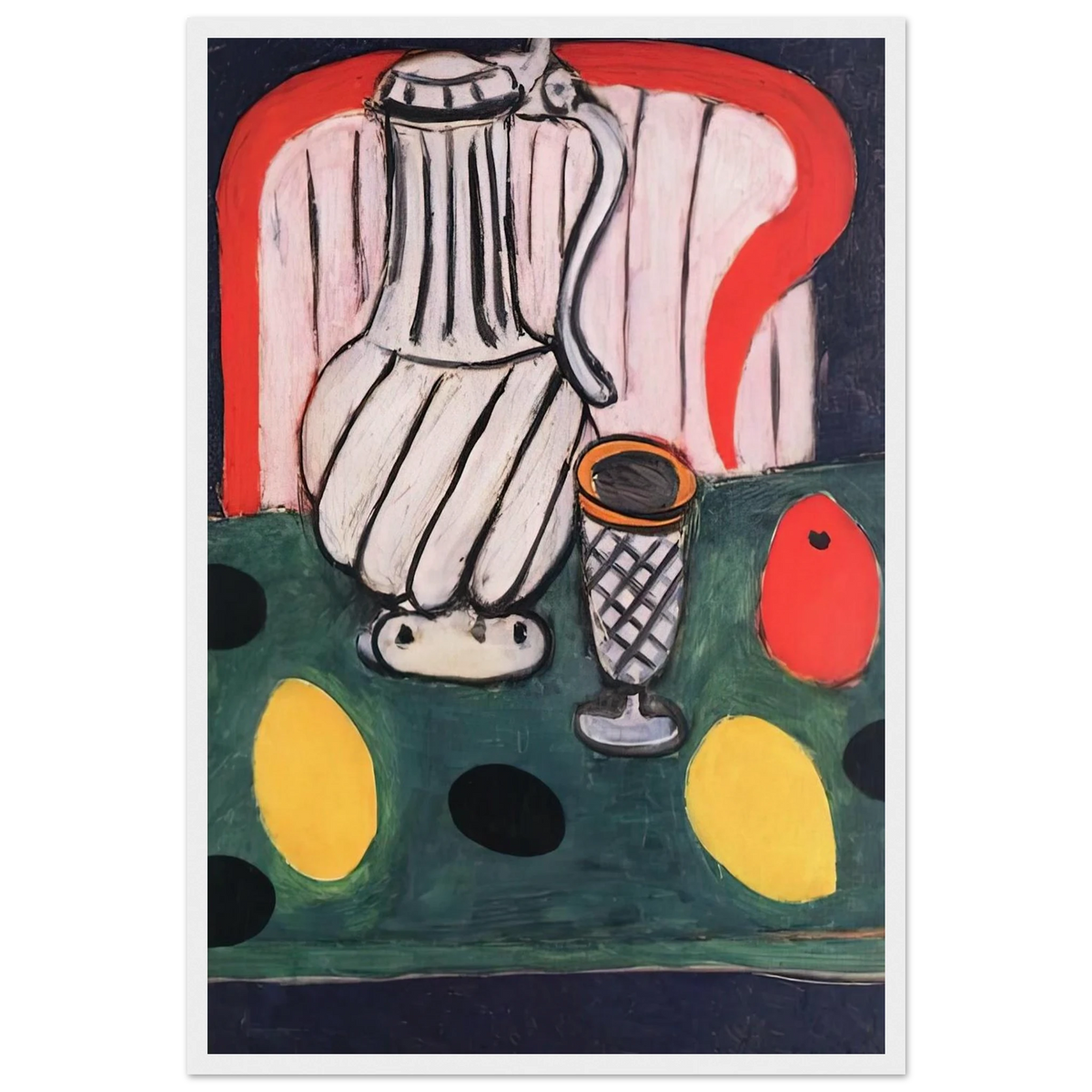 TIN PITCHER LEMON AND ARMCHAIR 1939 Framed Poster | Henri Matisse Framed Prints Wall Art | Henri Matisse Print