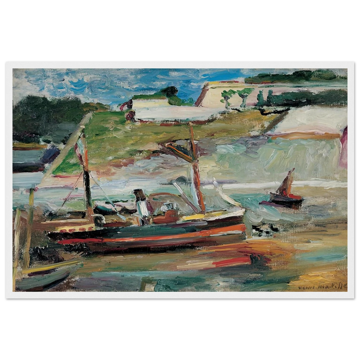 BELLE ILE LE PORT DE PALAIS 1896 Framed Poster | Henri Matisse Framed Prints Wall Art | Henri Matisse Print