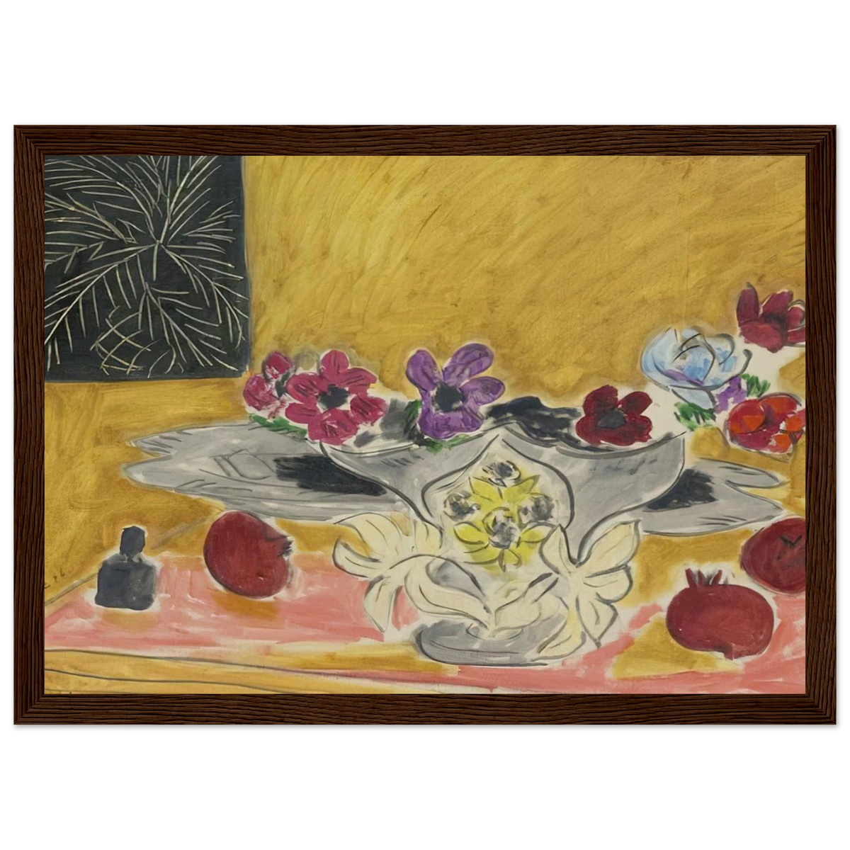 ANEMONES ET GRENADES 1946 Framed Poster | Henri Matisse Framed Prints Wall Art | Henri Matisse Print