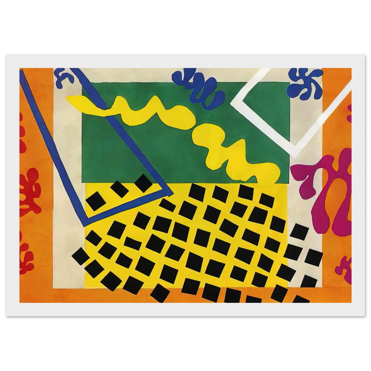 CUT OUTS 3 Framed Poster | Henri Matisse Framed Prints Wall Art | Henri Matisse Print