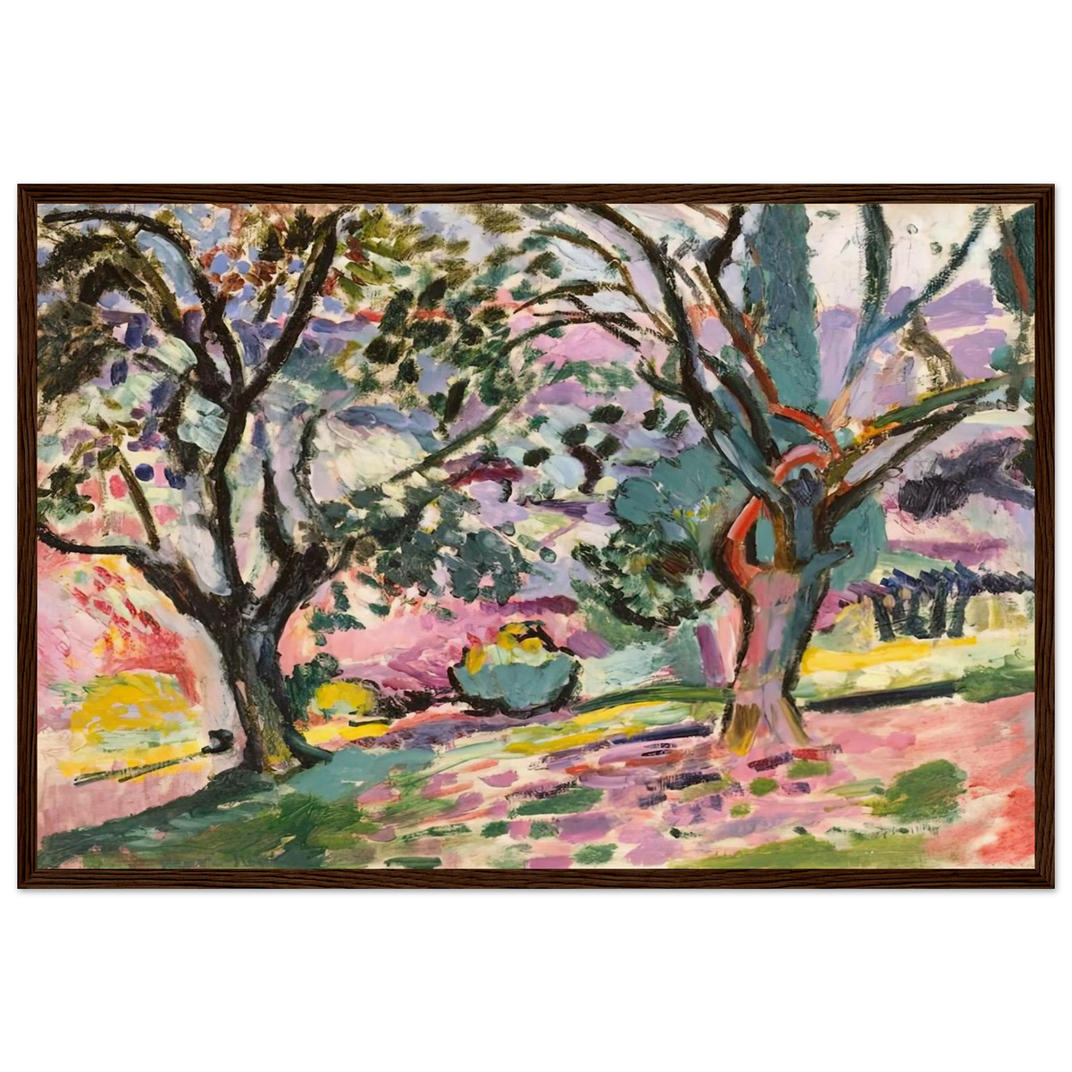 OLIVE TREES AT COLLIOURE 1906 Framed Poster | Henri Matisse Framed Prints Wall Art | Henri Matisse Print