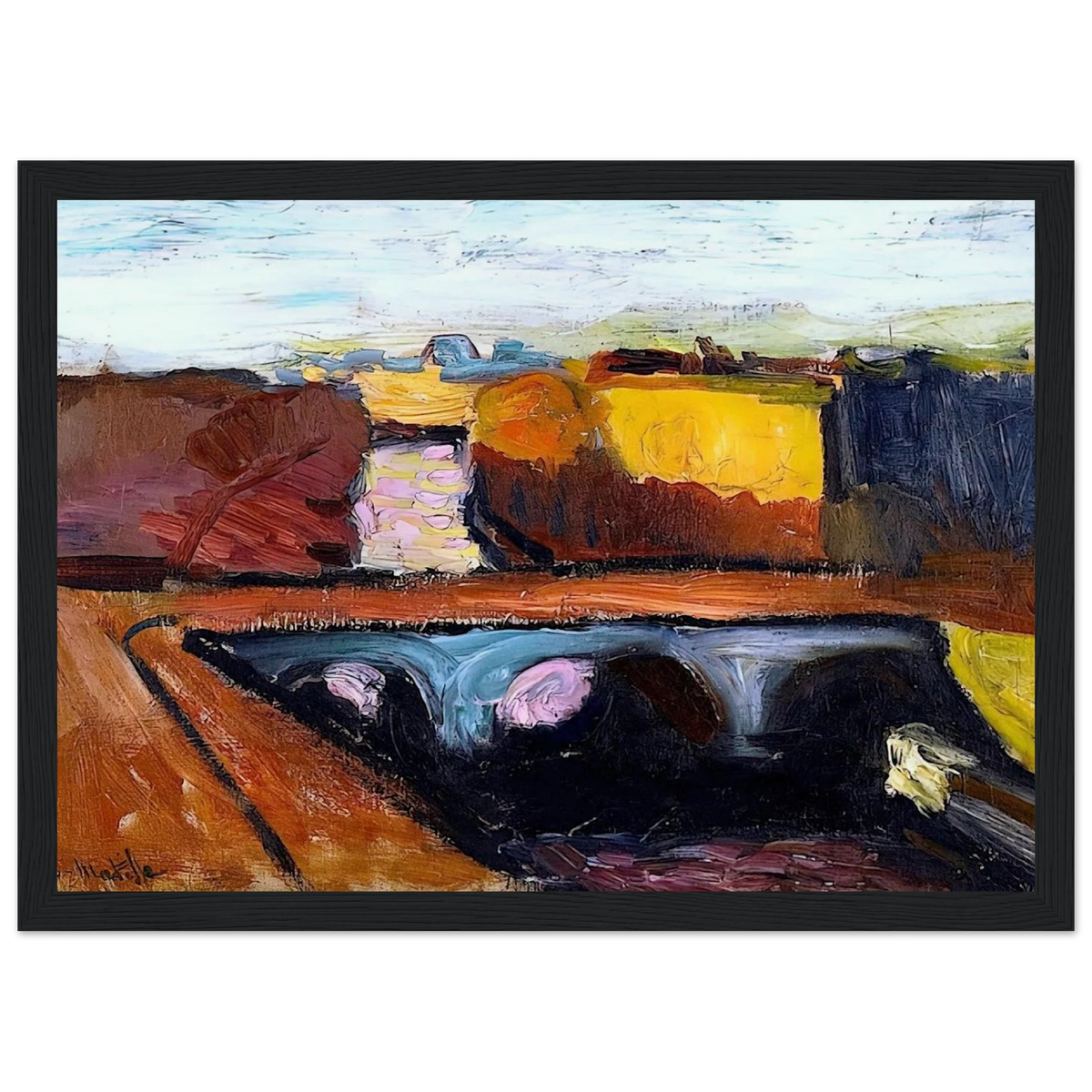 VIEW OF THE SEINE THE PONT SAINT MICHEL 1904 Framed Poster | Henri Matisse Framed Prints Wall Art | Henri Matisse Print
