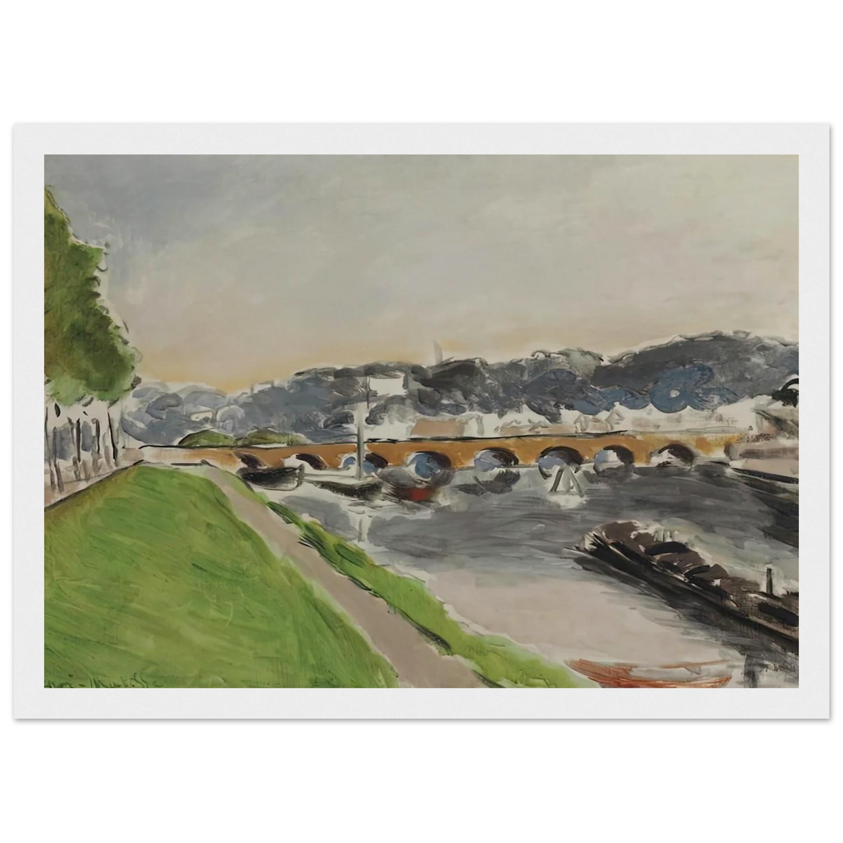 LE PONT DE SEVRES AU CHALAND 1917 Framed Poster | Henri Matisse Framed Prints Wall Art | Henri Matisse Print