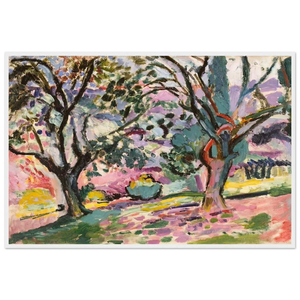 OLIVE TREES AT COLLIOURE 1906 Framed Poster | Henri Matisse Framed Prints Wall Art | Henri Matisse Print