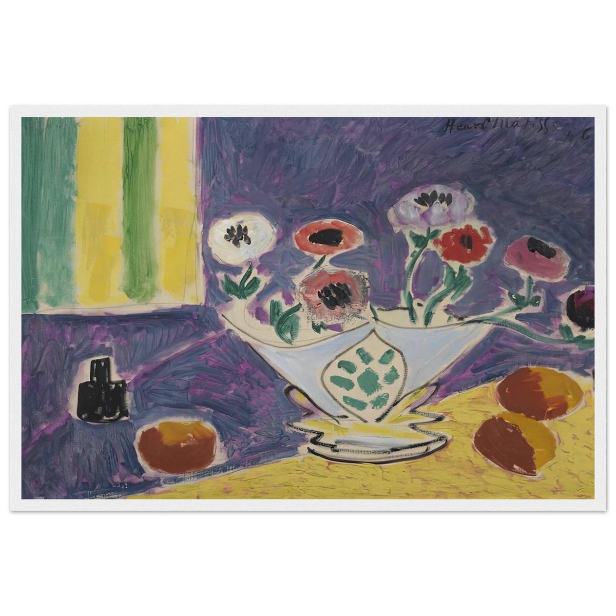 VASE D ANEMONES 1946 Framed Poster | Henri Matisse Framed Prints Wall Art | Henri Matisse Print