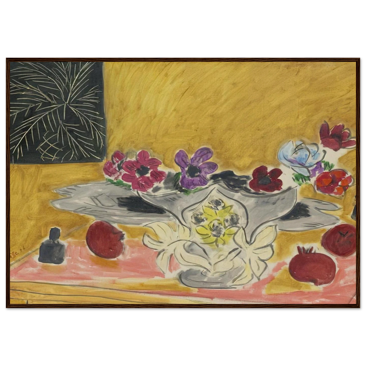 ANEMONES ET GRENADES 1946 Framed Poster | Henri Matisse Framed Prints Wall Art | Henri Matisse Print