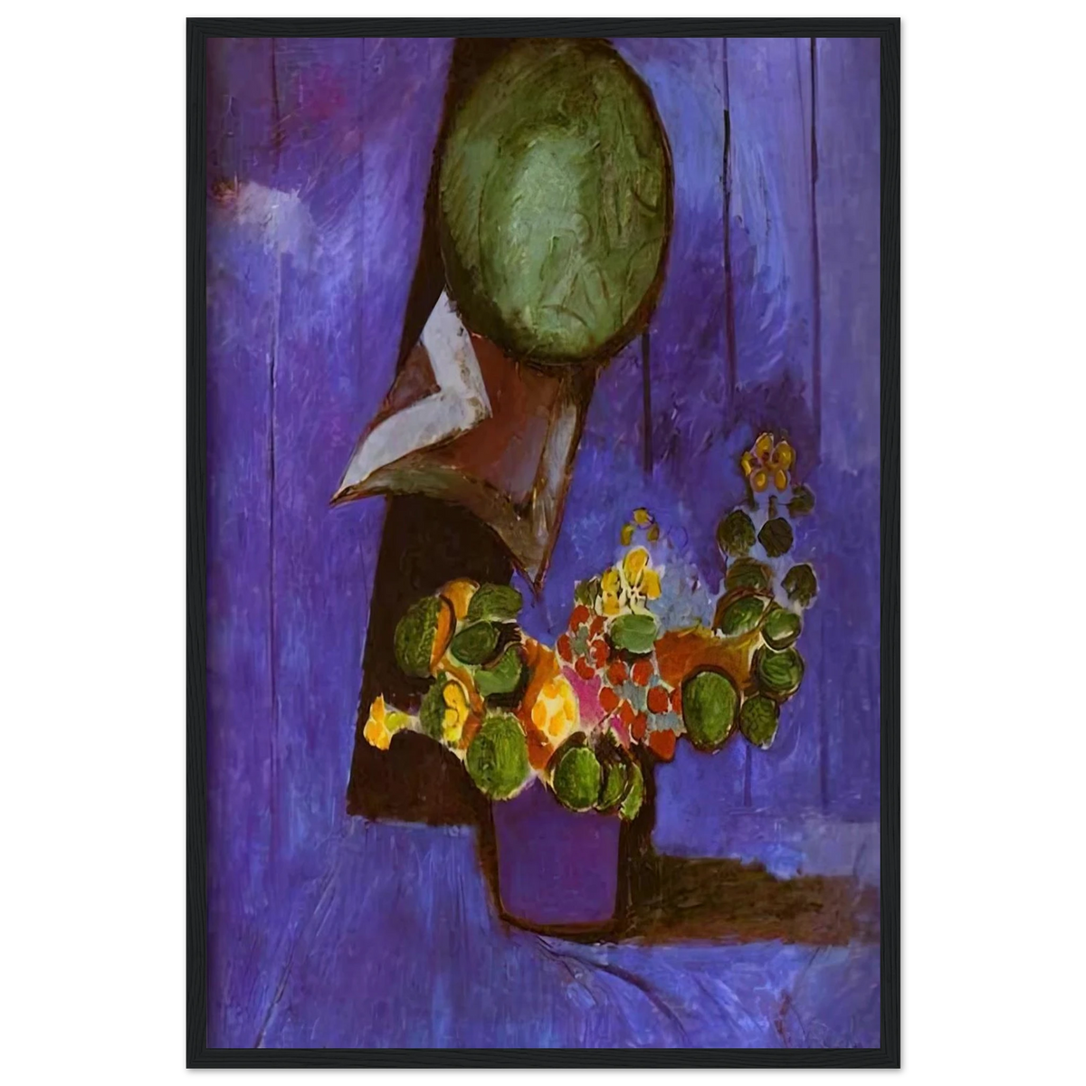 FLOWERS AND CERAMIC PLATE Framed Poster | Henri Matisse Framed Prints Wall Art | Henri Matisse Print