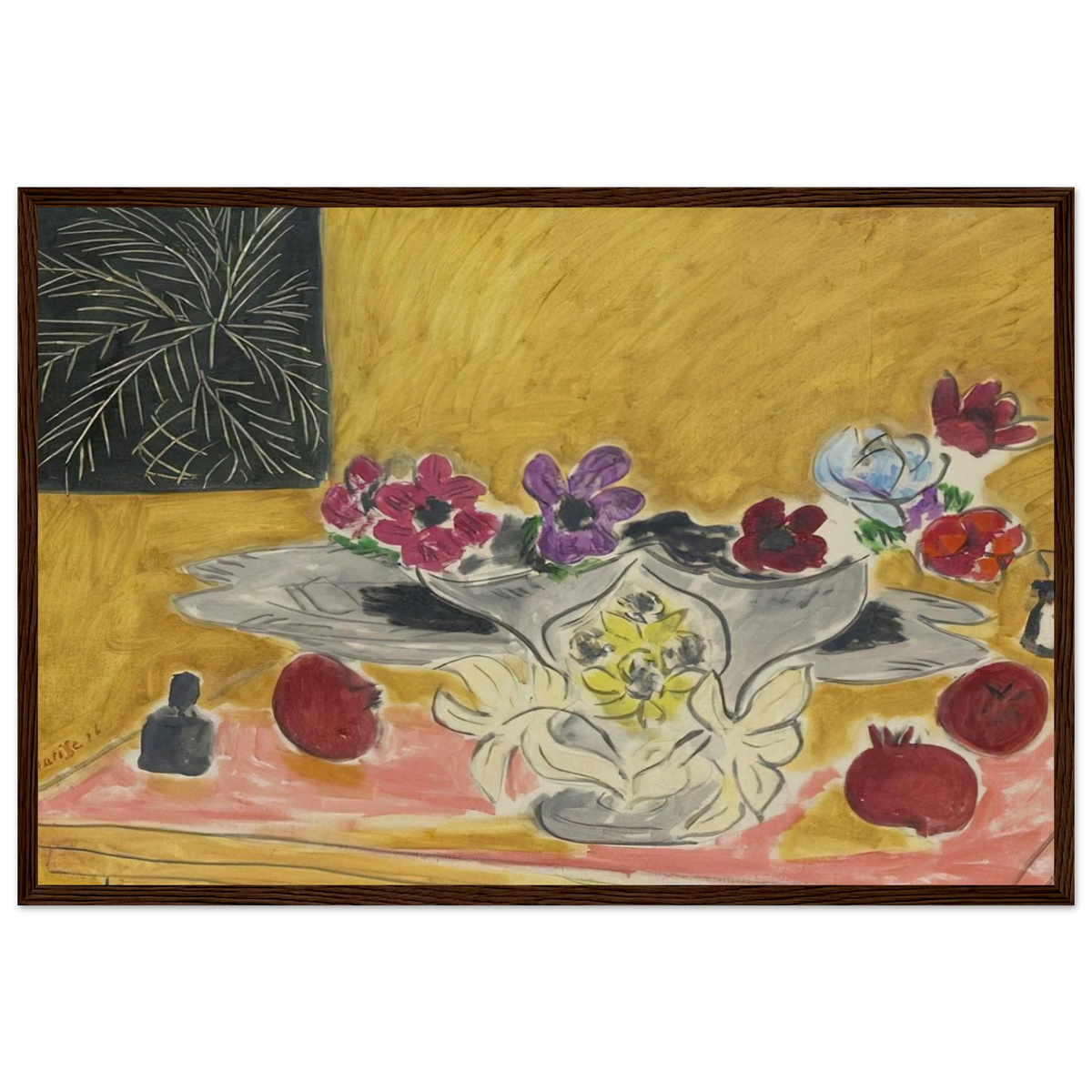 ANEMONES ET GRENADES 1946 Framed Poster | Henri Matisse Framed Prints Wall Art | Henri Matisse Print