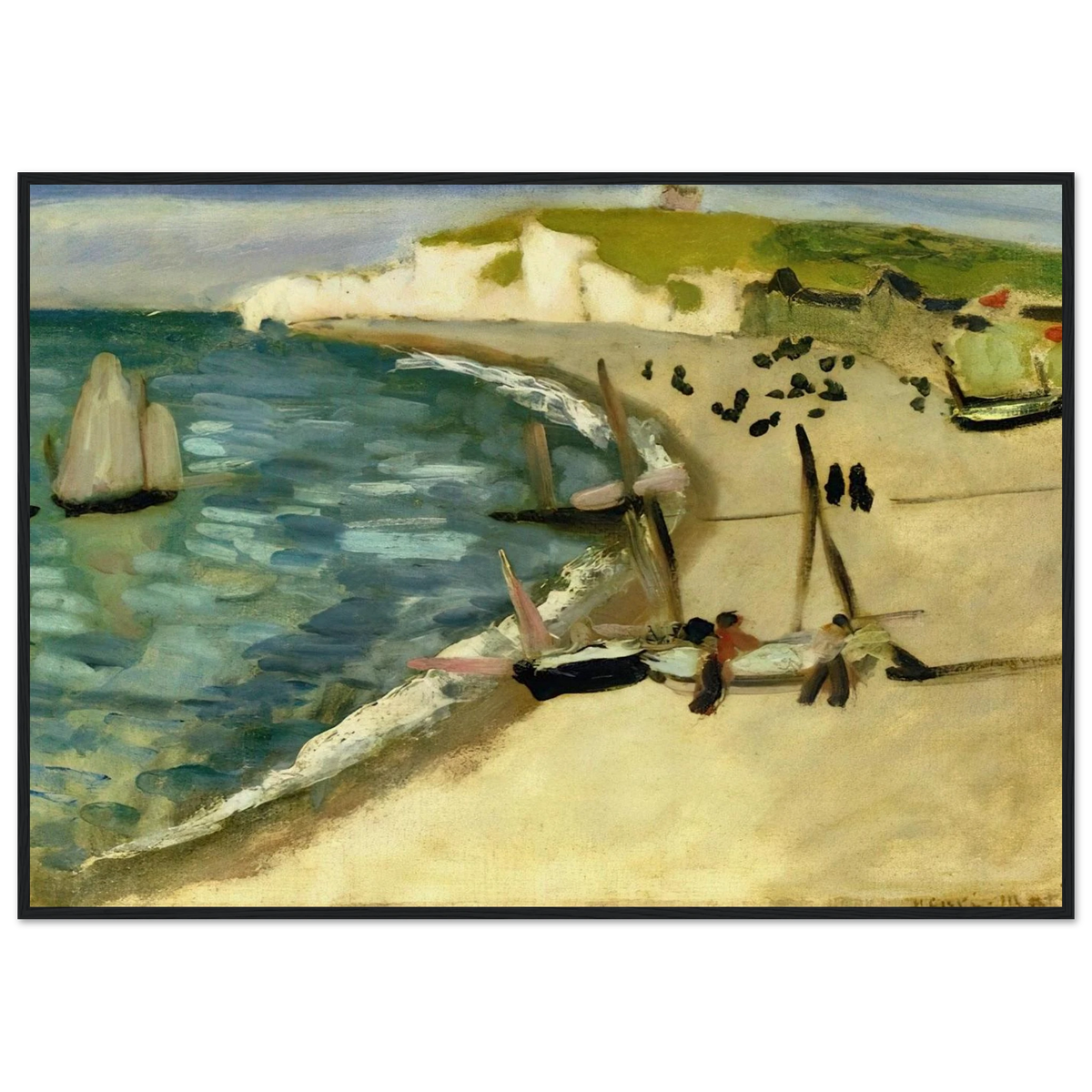 AHT AMONT CLIFFS AT ETRETAT 1920 Framed Poster | Henri Matisse Framed Prints Wall Art | Henri Matisse Print