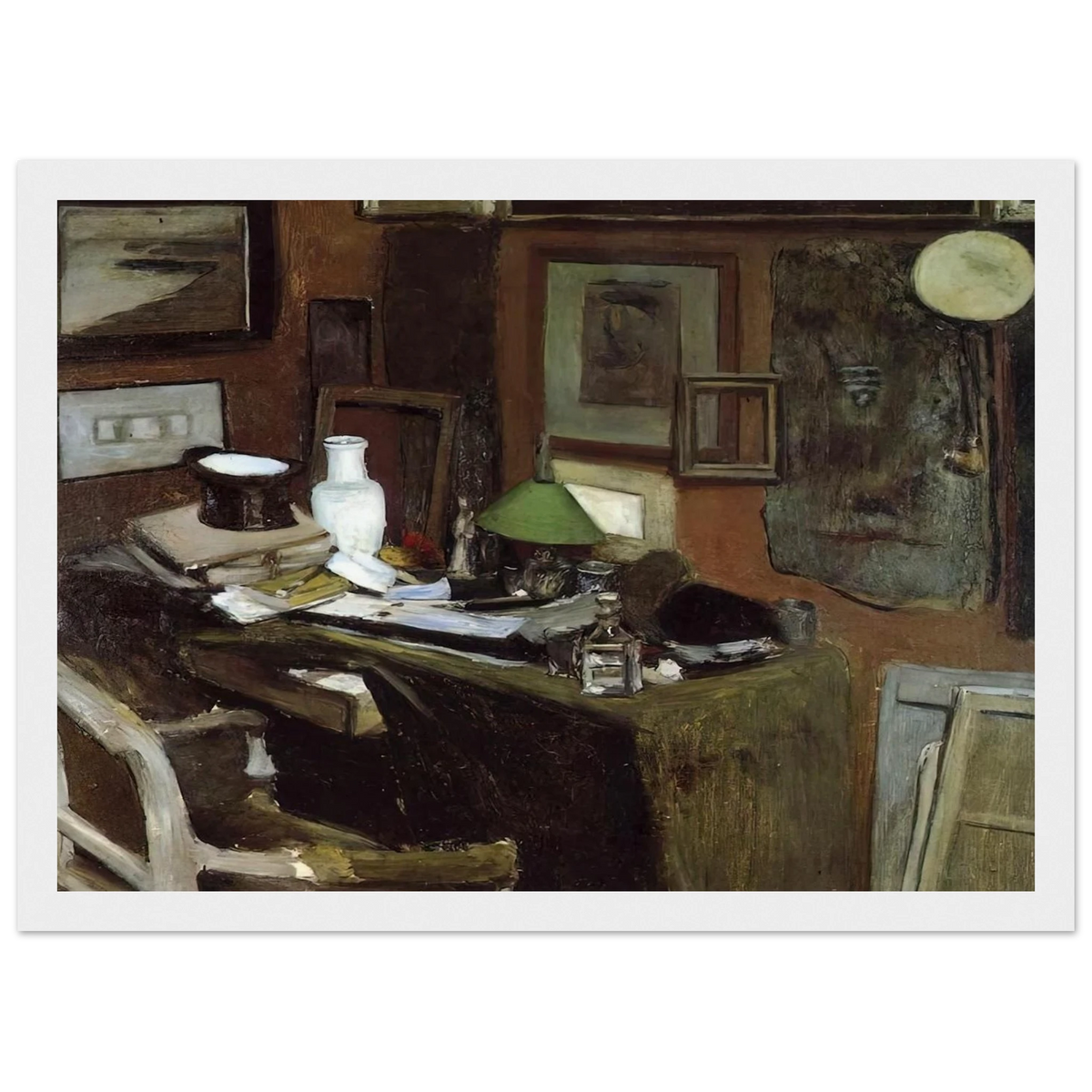 INTERIOR WITH A TOP HAT 1896 Framed Poster | Henri Matisse Framed Prints Wall Art | Henri Matisse Print