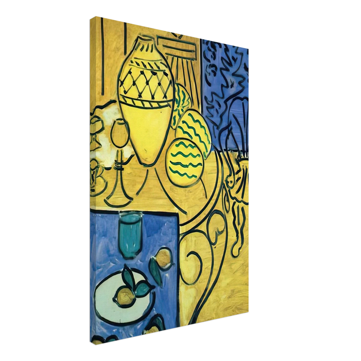 INTERIOR IN YELLOW 1946 Canvas | Henri Matisse Canvas | Henri Matisse Print