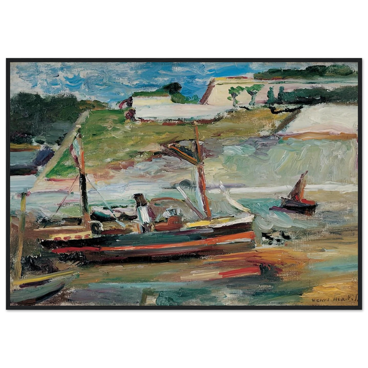 BELLE ILE LE PORT DE PALAIS 1896 Framed Poster | Henri Matisse Framed Prints Wall Art | Henri Matisse Print