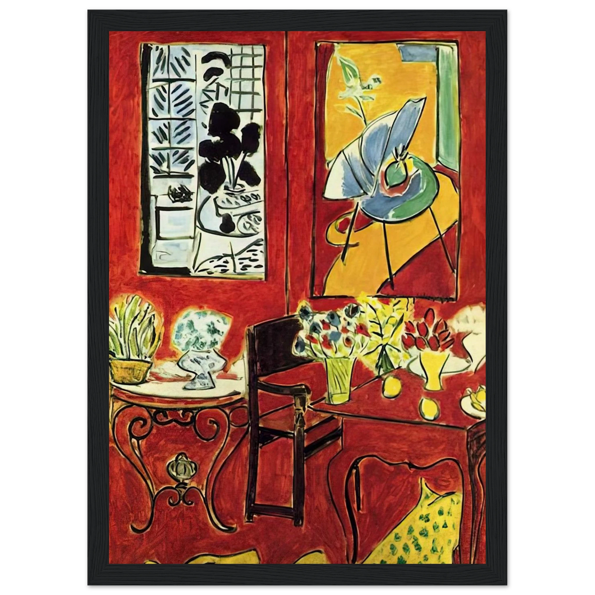 LARGE RED INTERIOR 1948 Framed Poster | Henri Matisse Framed Prints Wall Art | Henri Matisse Print