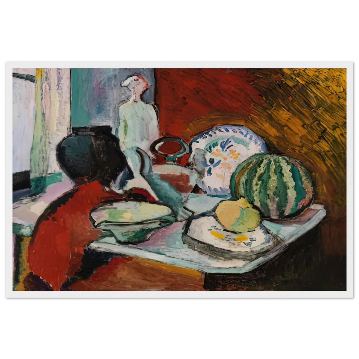 DISHES AND MELON 1907 Framed Poster | Henri Matisse Framed Prints Wall Art | Henri Matisse Print