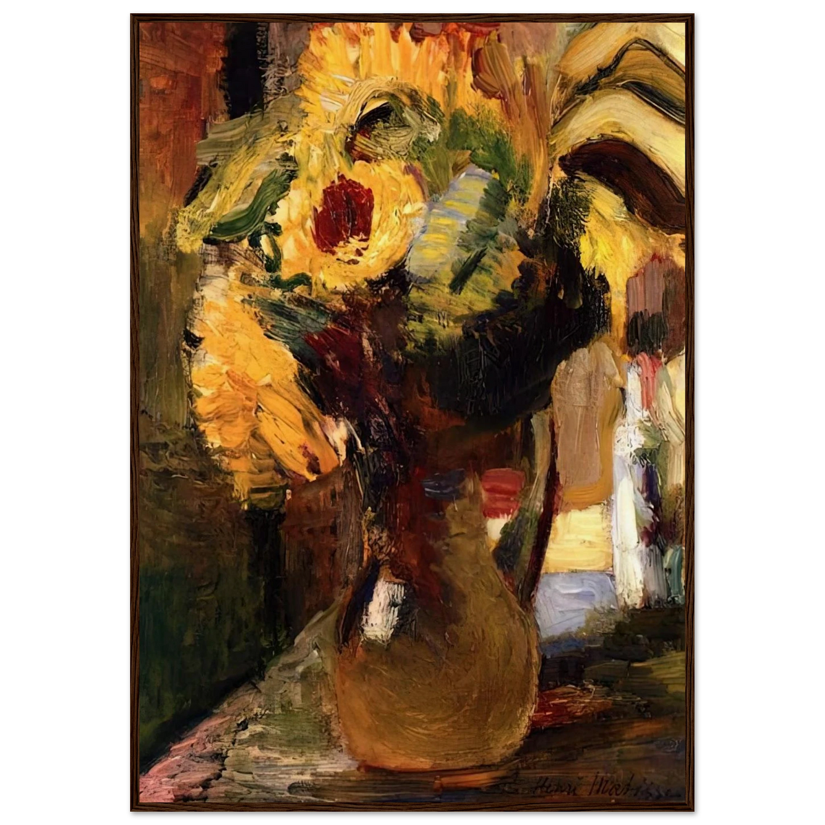 BOUQUET OF SUNFLOWERS 1897 Framed Poster | Henri Matisse Framed Prints Wall Art | Henri Matisse Print